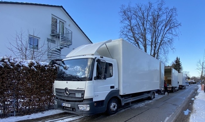 Umzugswagen der ATN Umzüge GmbH bei einem Umzug in München